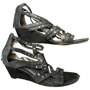 Rockport Abielle Gladiator Sandals Women’s 7.5 black Leather Strappy